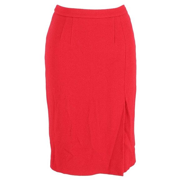Dior Knee Length Skirt in Red Polyester